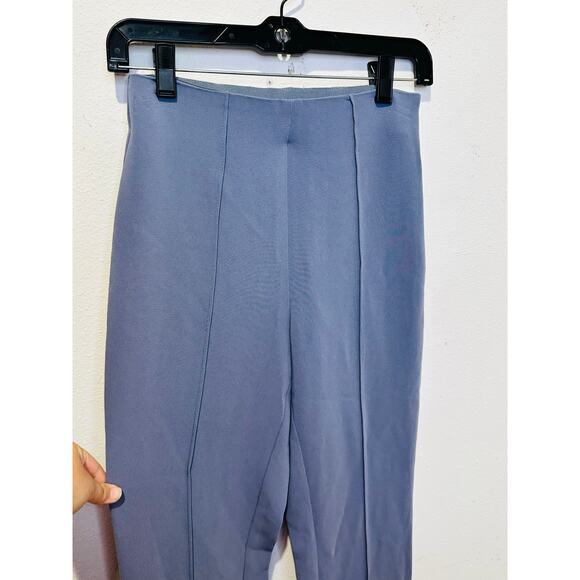 NWT CINQ Á SEPT Slate Blue Beaded Embellished Split Seam Kayden Pant Size 0 - Picture 9 of 12